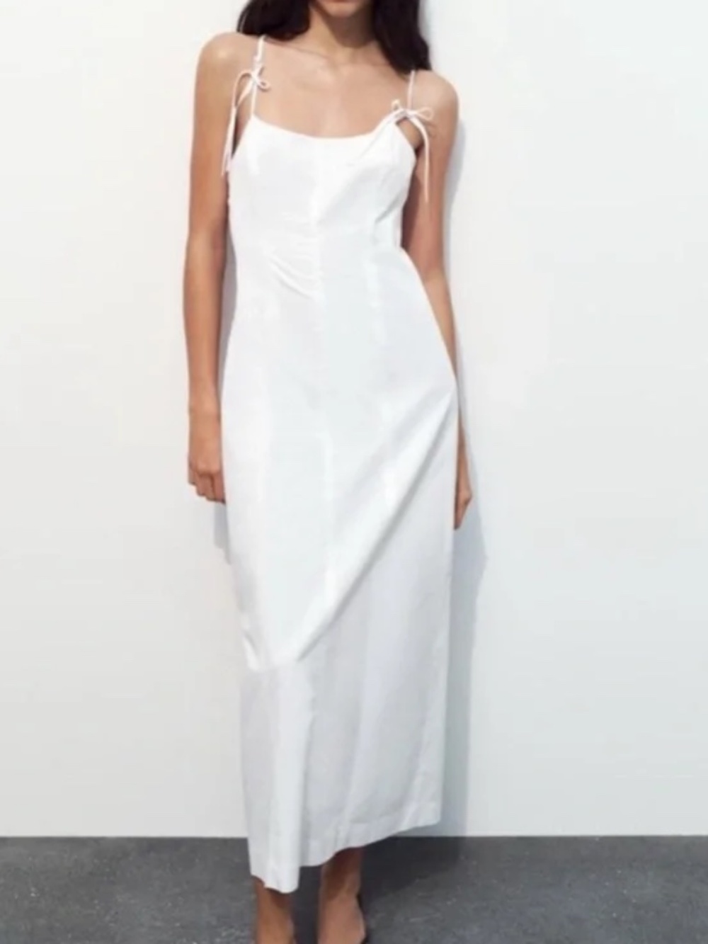 ZARA - ZW Collection Embroidered Strap Dress